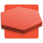 Akustikpaneel Sechseck wassermelone 50x50 cm Dicke 5 cm Hexagon