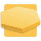 Akustikpaneel Sechseck bananengelb 50x50 cm Dicke 5 cm Hexagon
