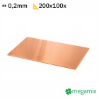 Kupferplatte 200x100x0,2 mm