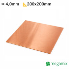 Kupferplatte 200x200x4,0 mm