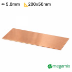 Kupferplatte 200x50x5,0 mm