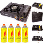 Camping-Gaskocher und 4 Kartuschen