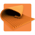 Akustikpaneelschaum Pyramide 200×100 cm 6 cm orange