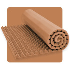 Akustikpaneelschaum Pyramide 200×100 cm 4 cm braun