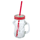 Set Gläser mit Strohhalm und Deckel Fox 450 ml 6 Stück