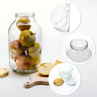 Glasgefäß 5000 ml 17 cm mit Deckel