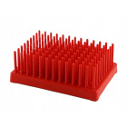Ständer für Reagenzgläser Igel, 96 Plätze 13mm rot