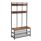 Kleiderbügel mit Sitz und Stauraum 100x40x186cm