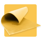 Akustikpaneelschaum WELLE 200×100 cm 4 cm gelb