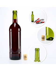 Braune Glasweinflasche 750ml