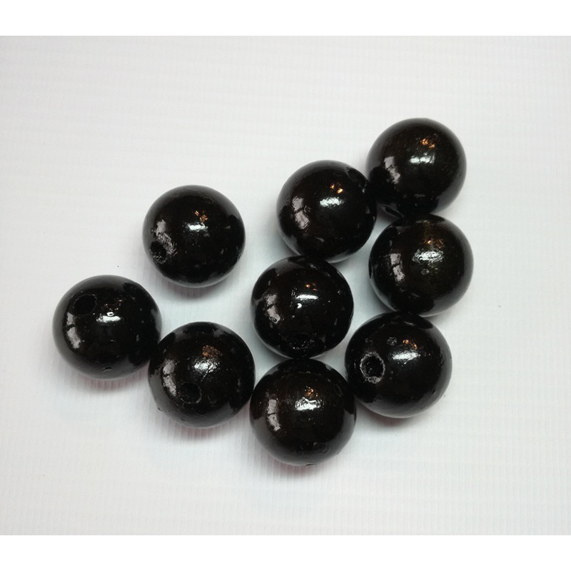 Holzperlen 10 Stück 20mm schwarz lackiert megamix.sk