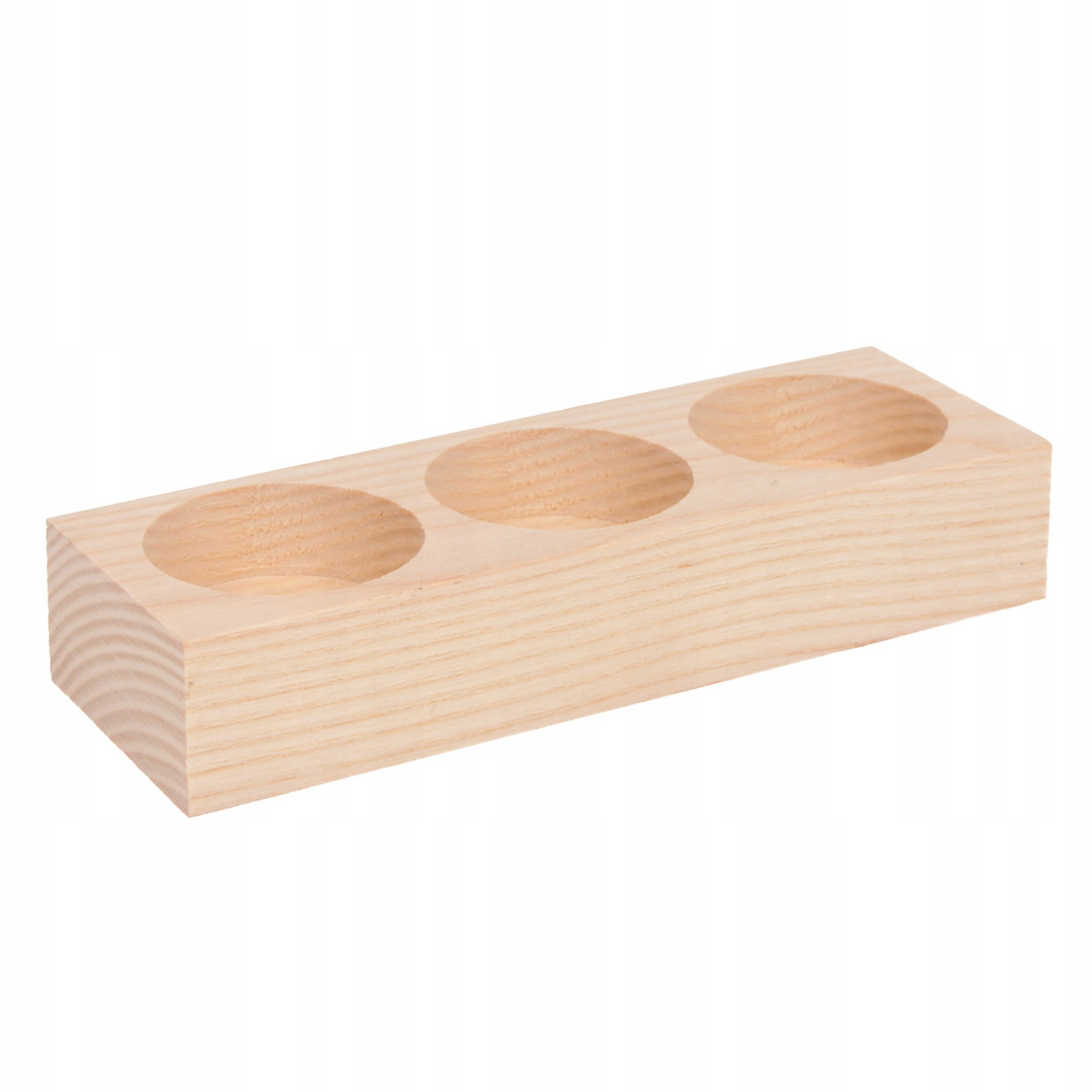 Holz-Teelichthalter 3 Öffnungen 14,5x5x2,5cm megamix.sk