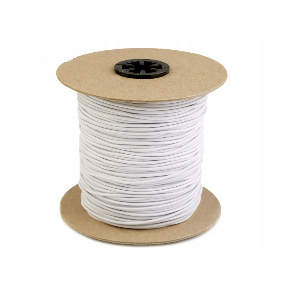 runder Gummizug zum Nähen 2mm 10m weiß runder Gummizug für Kleidung megamix.sk