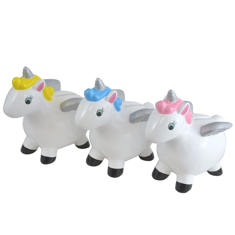 Keramisches Einhorn-Spardose in verschiedenen Farben