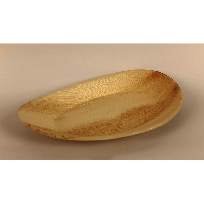 Schale aus gepressten Palmblättern 17x26x2cm organisch