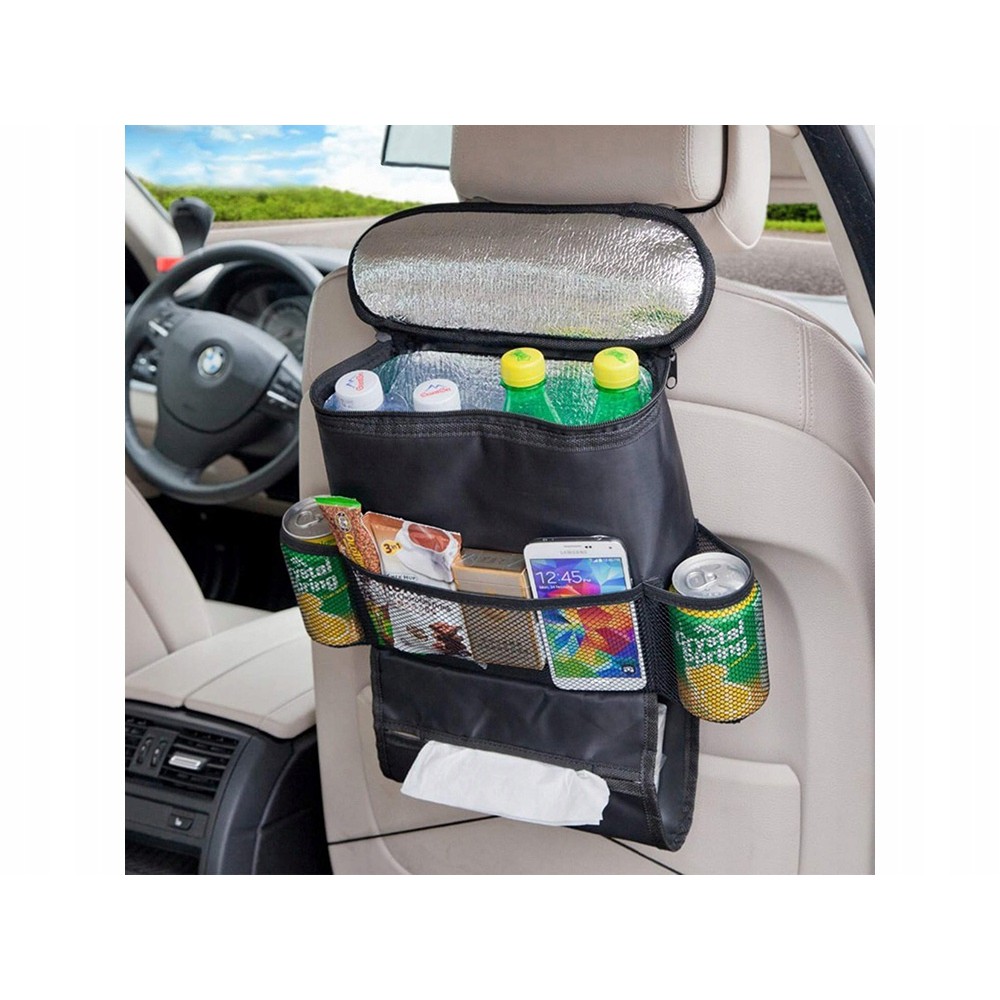 Organizer Thermotasche fürs Auto zum Sitz 35x28x10cm schwarz megamix.sk