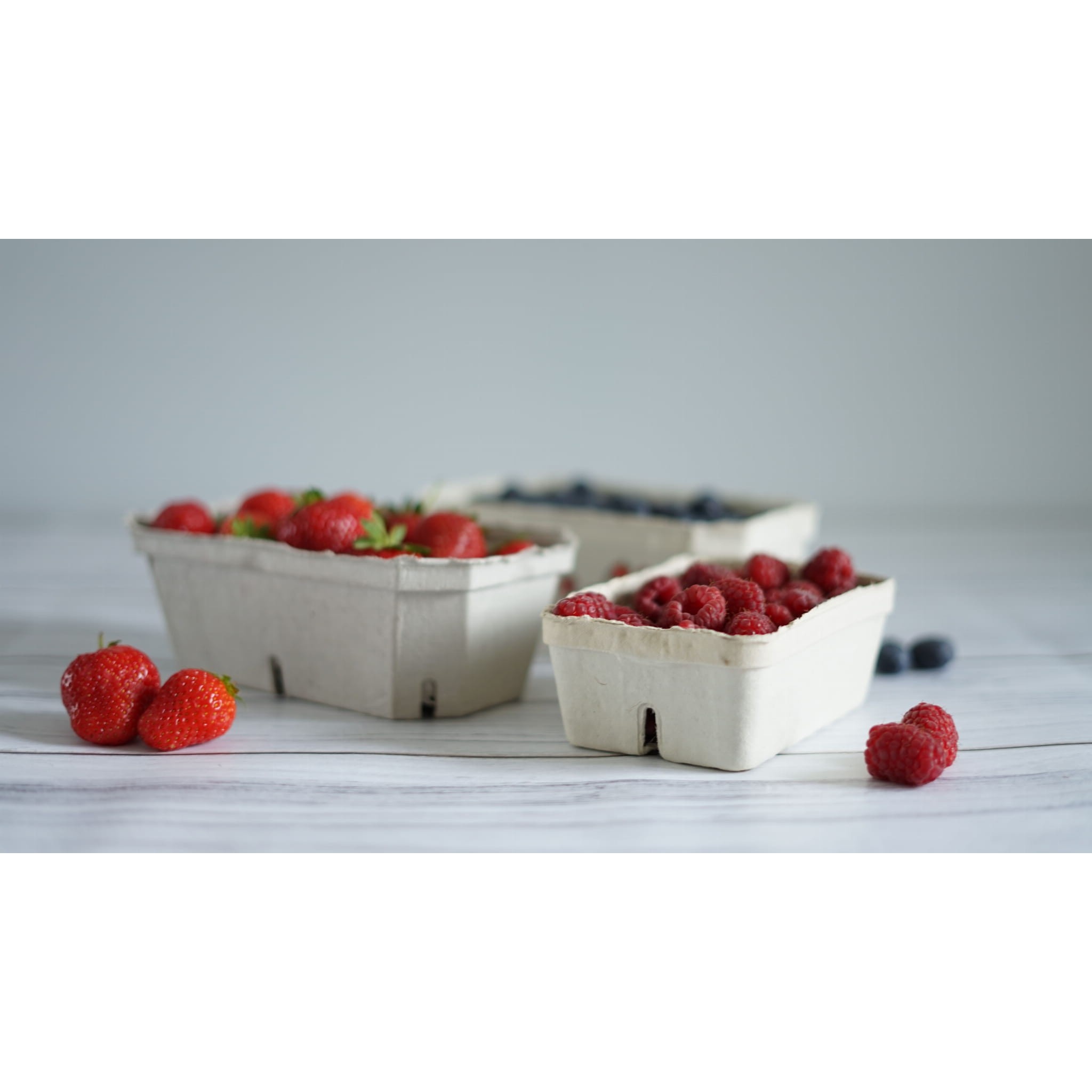 Papierbehälter für Obst 500g 100 Stk. 190x115x65mm megamix.sk
