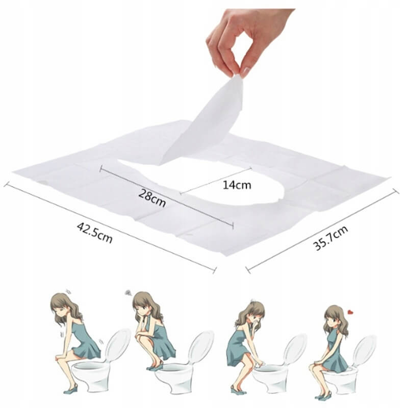 Papierunterlage für Sitze 10 Stück