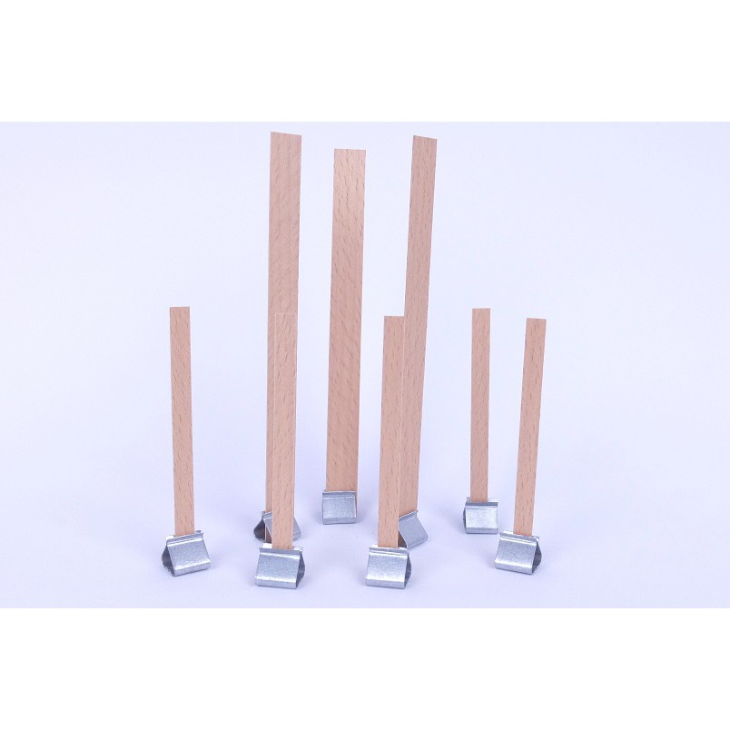 Metallfüßchen für Holzdochte 10 Stück