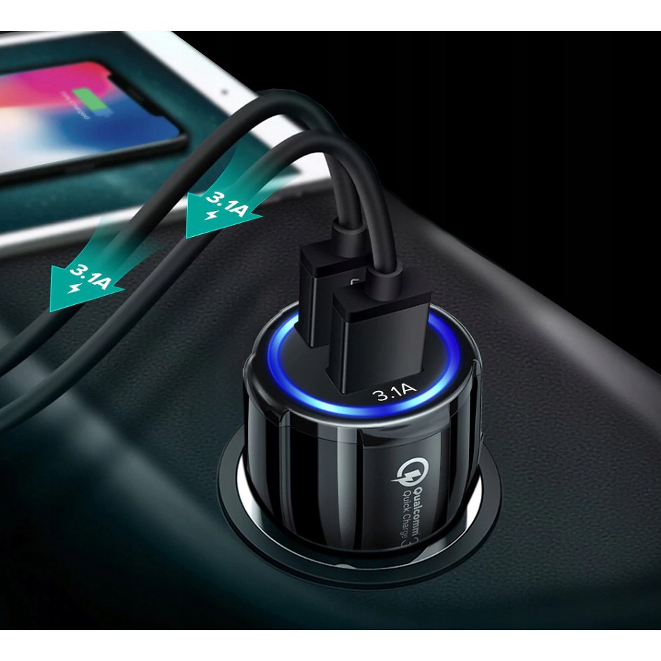 Schnellladegerät 3.1A für das Auto QUALCOMM QC 3.0 megamix.sk