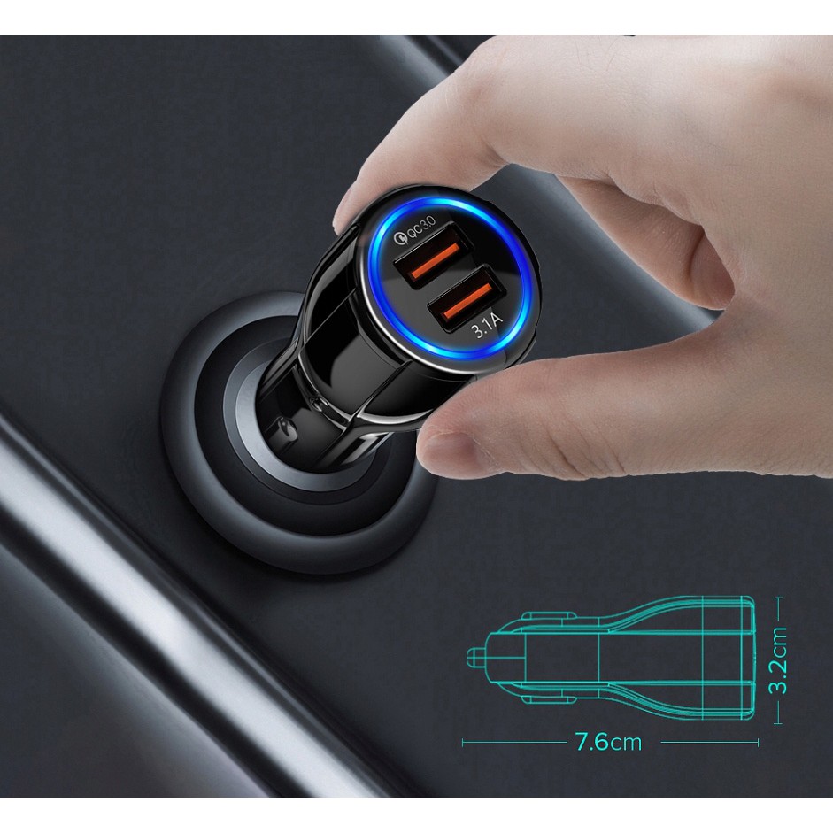 Schnellladegerät 3.1A für das Auto QUALCOMM QC 3.0 megamix.sk