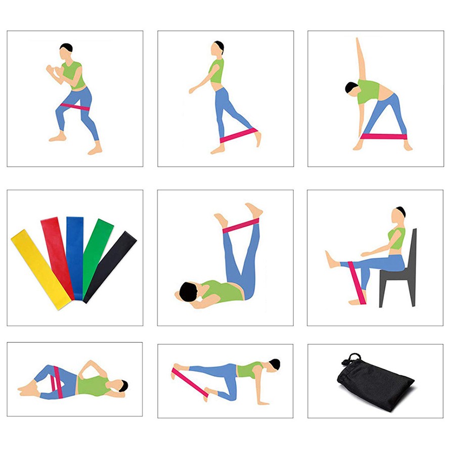 Trainingsbänder Widerstandsbänder Fitnessbänder Set Tasche megafit megamix.sk