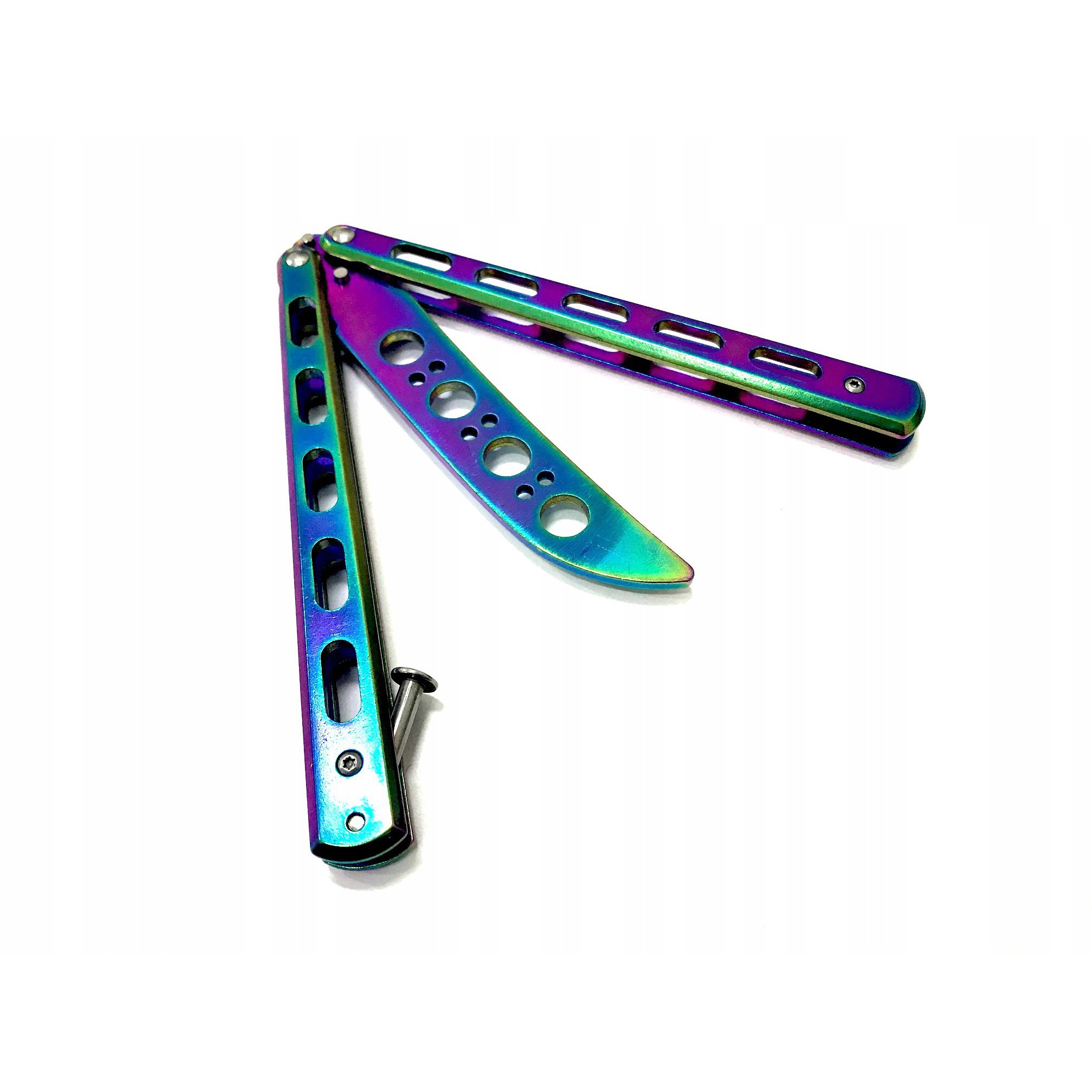 Butterfly Klappmesser aus Stahl 23,5x2cm bunt megamix.de