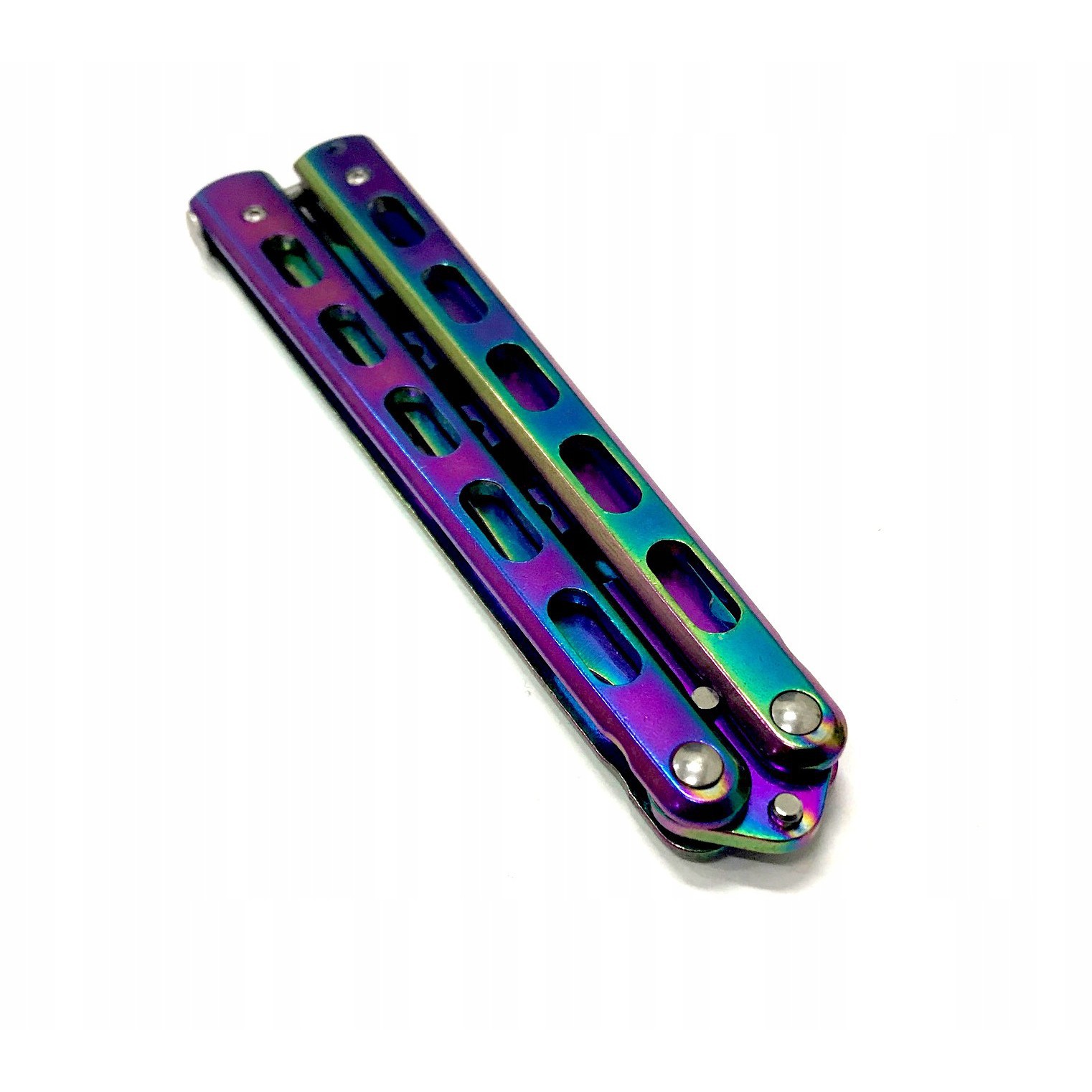 Butterfly Klappmesser aus Stahl 23,5x2cm bunt megamix.de