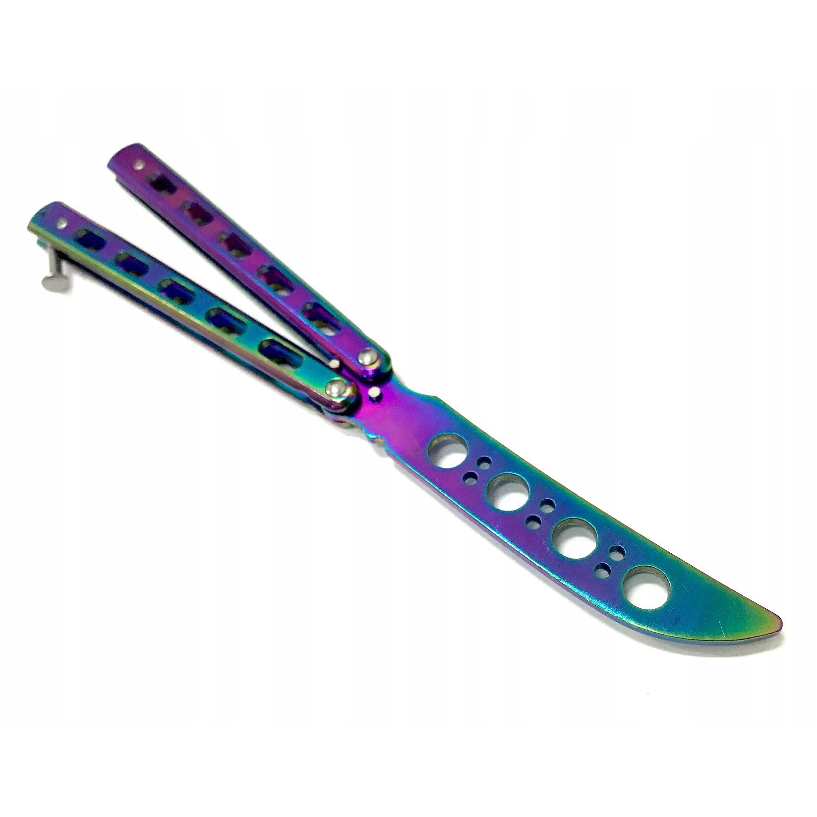Butterfly Klappmesser aus Stahl 23,5x2cm bunt megamix.de