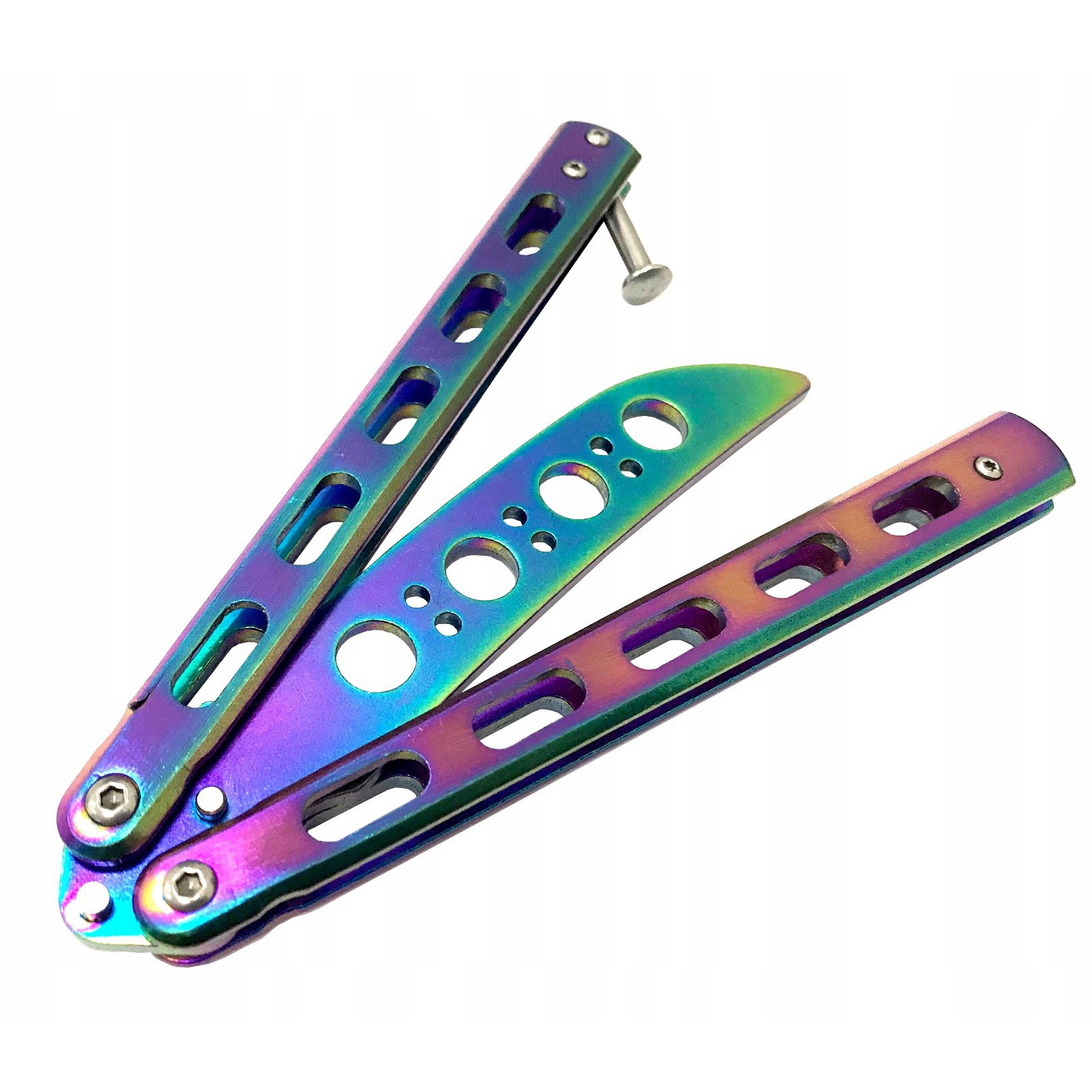 Butterfly Klappmesser aus Stahl 23,5x2cm bunt megamix.de