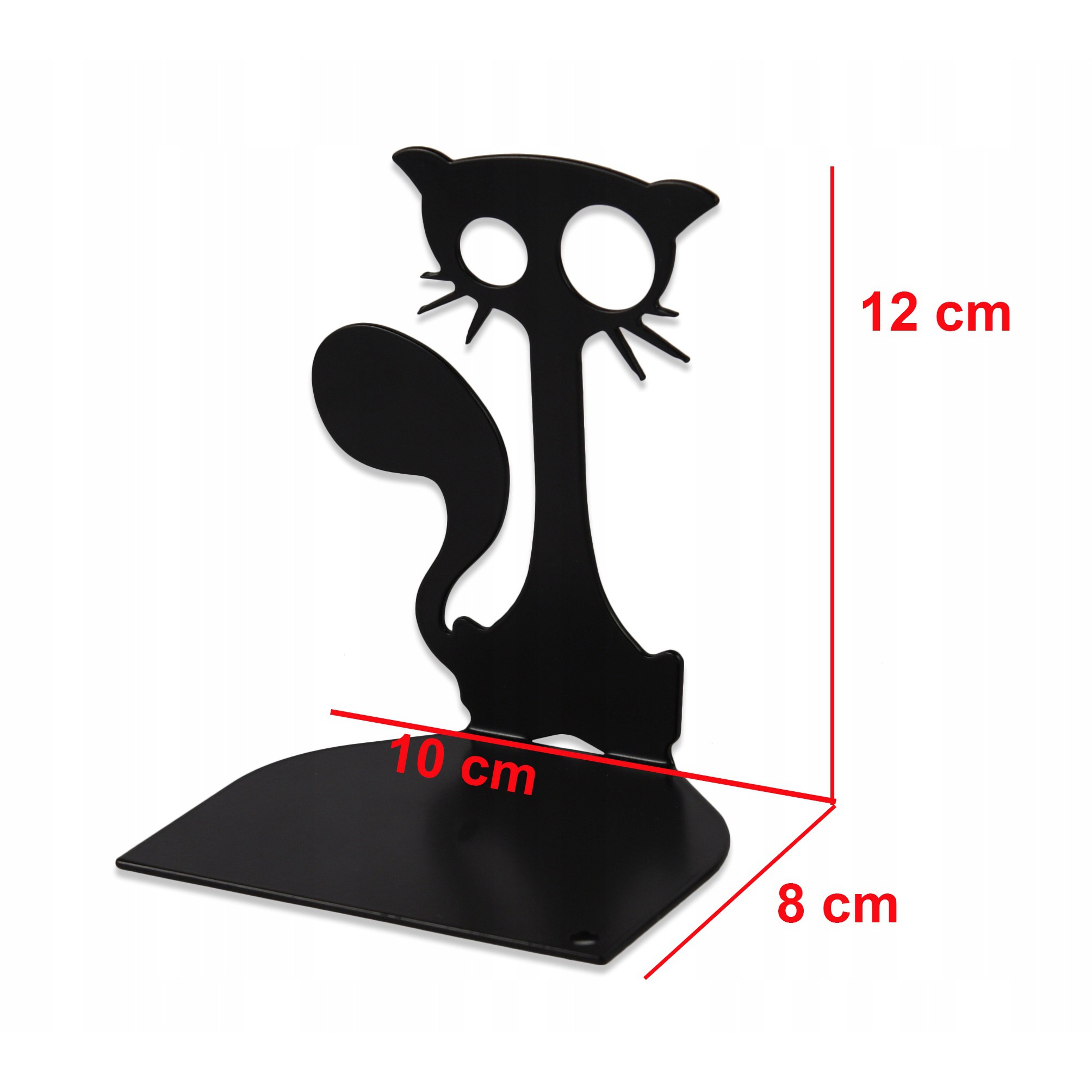 Metallbuchstütze 10x12x8cm schwarze Katze megamix.sk