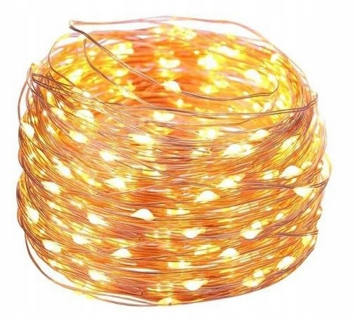 Lichterdraht 100 Stk. LED batteriebetrieben warmweißes Licht megamix.sk