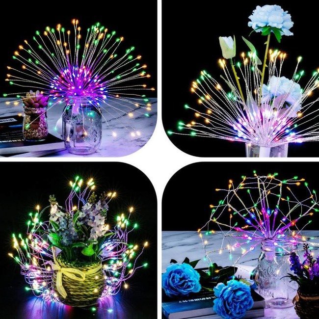Lichterkette 100 Stück LED Stern mehrfarbig 8 Funktionen megamix.sk