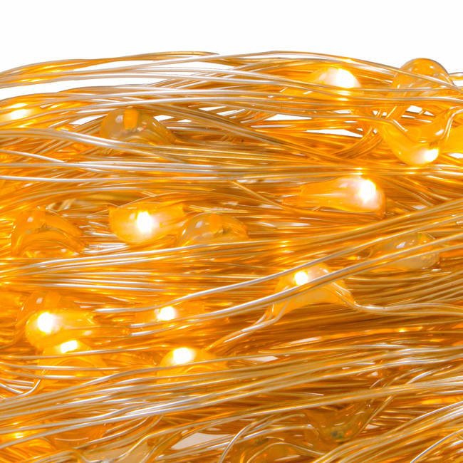 Lichterkette 50 Stück LED warmweiß 5m mit AA Batterien megamix.sk