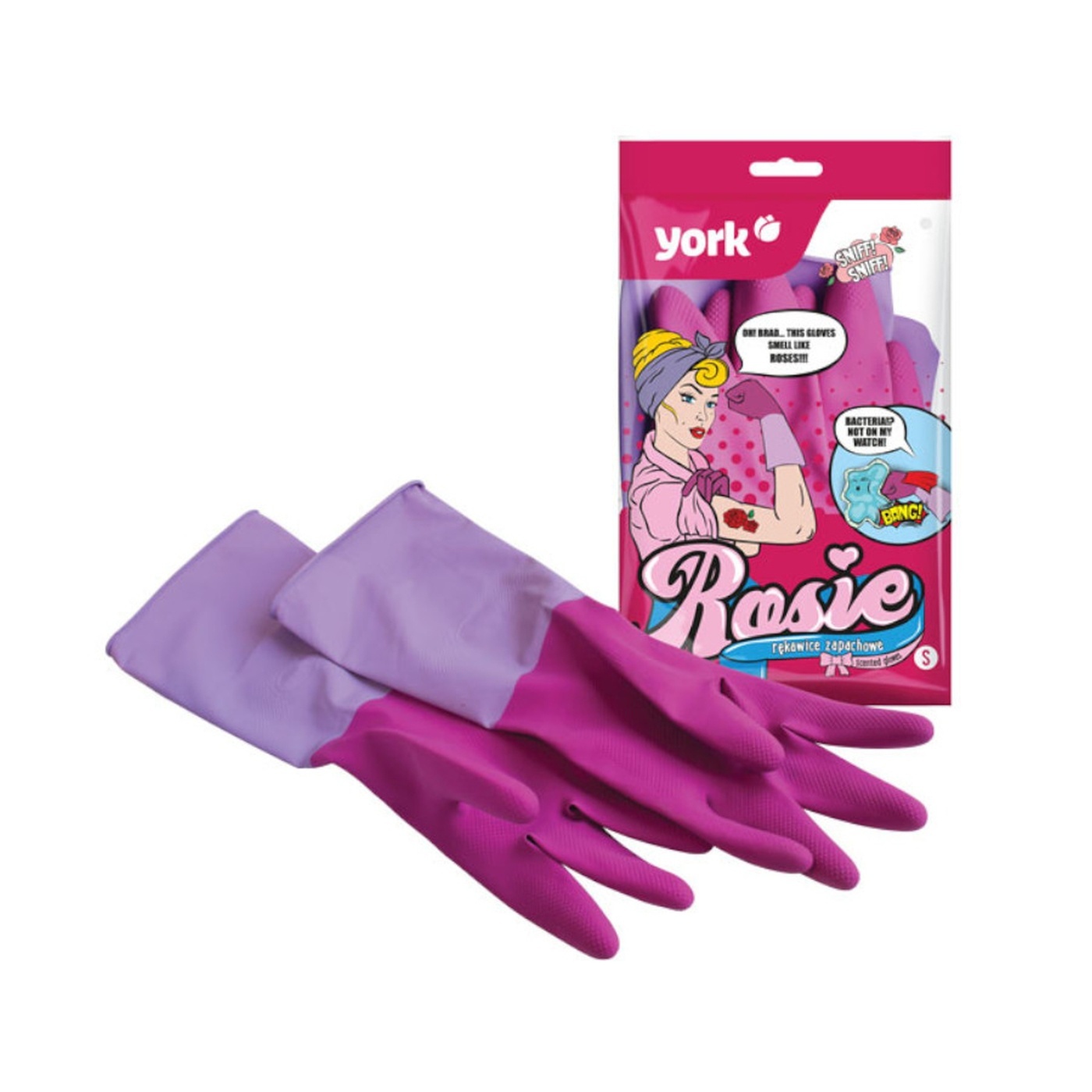 Duftende Gummihandschuhe York Rosie Größe M