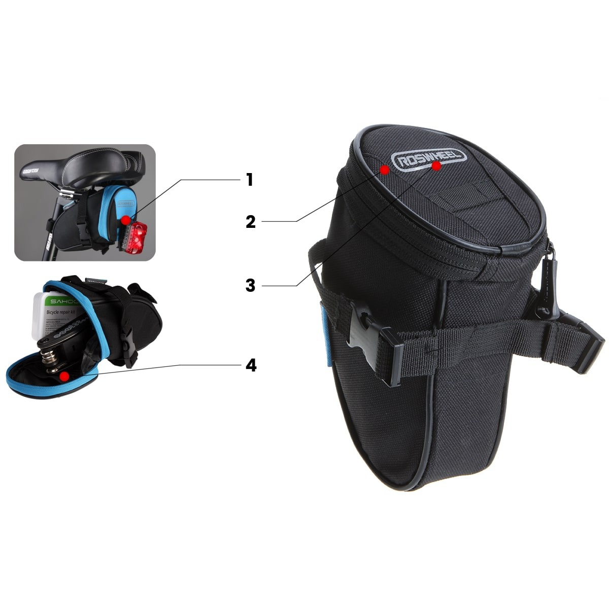 Fahrradtasche unter dem Sattel für Schlüssel Telefon megamix.sk