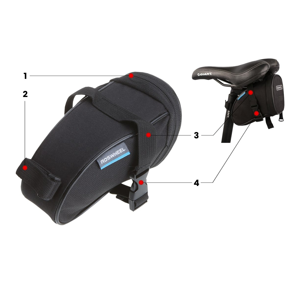 Fahrradtasche unter dem Sattel für Schlüssel Telefon megamix.sk