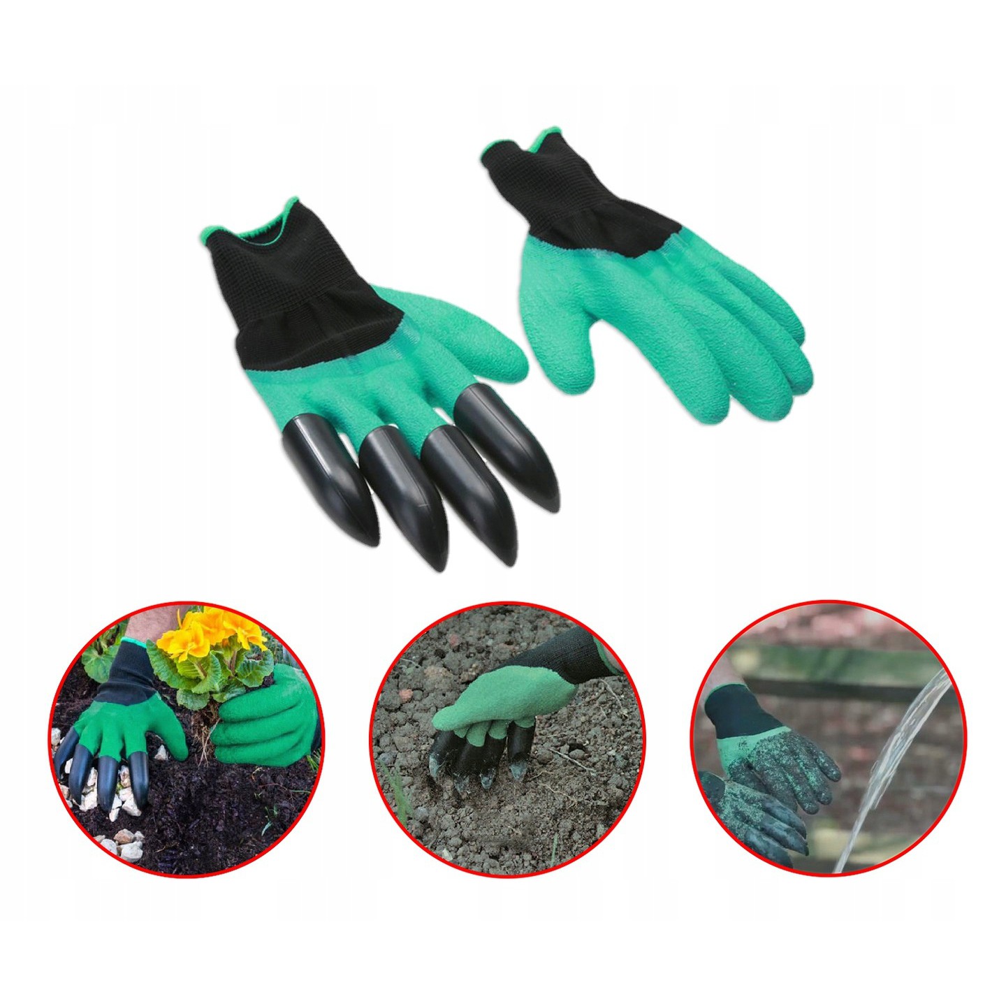 Gartenhandschuhe mit Krallen zum Rechen Universelle Größe megamix.sk